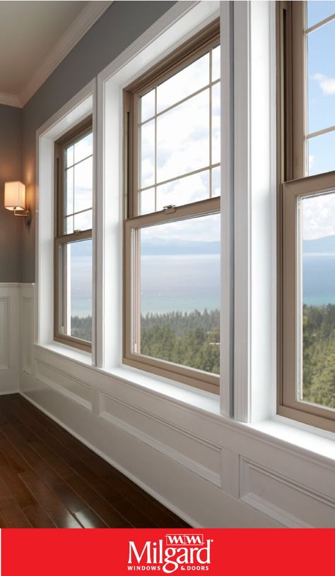 Home Window Ideas, Modern Windows Design, Milgard Windows, Interior Window Trim, Single Hung Windows, Craftsman Interior, Home Window, Interior Windows, Window Ideas