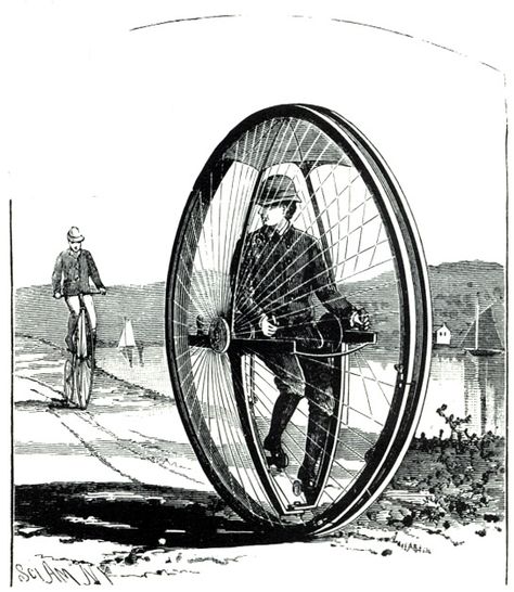 victorian inventions | Victorian Inventions Vol. 3 : The Awkward Cycle Years Victorian Inventions, Modern Bicycle, Retro Gadgets, Unicycle, Retro Future, Vintage Bicycles, Bike Design, Retro Futurism, Vintage Magazine