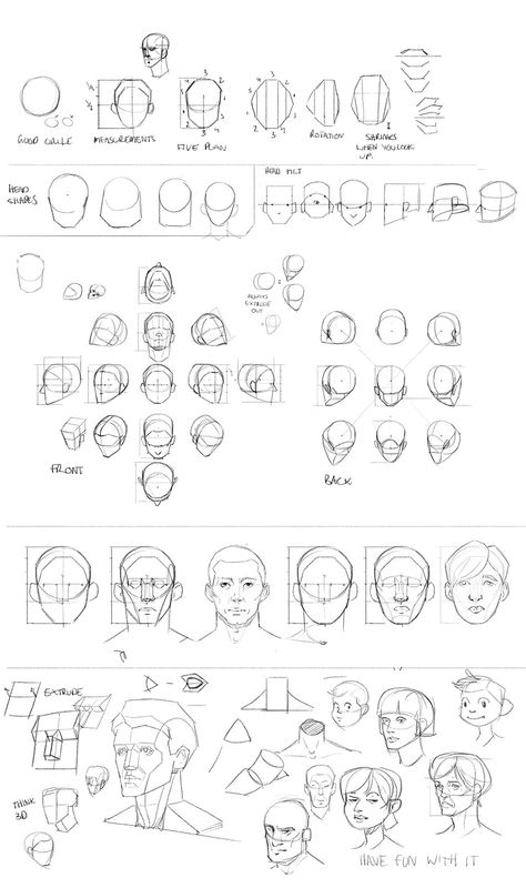 How To Construct A Face, Art Help Face, Face Construction Drawing, Face Structure Sketch, Anime Face Template, Face Structure Reference, Face Study Drawing, Face Structure Drawing, Face Drawing Tutorial