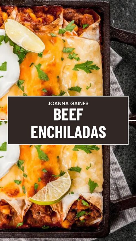 Joanna Gaines Beef Enchiladas Joanna Gaines Beef Enchiladas, Magnolia Enchiladas, Joanna Gaines Enchilada Recipe, Joanna Gaines Enchiladas, Making Enchiladas, Enchiladas Beef, Enchiladas Corn Tortillas, Joanna Gaines Recipes, Pork Enchiladas