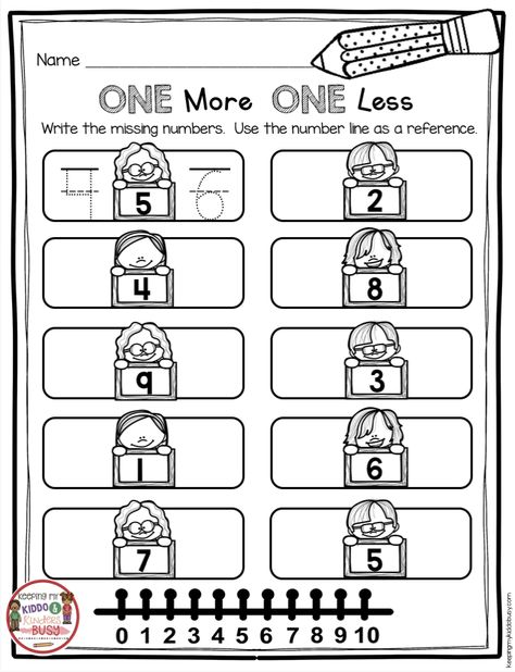 One More Kindergarten Math Activities, What Number Comes Next Kindergarten, Number Relationships Kindergarten, How To Write Numbers Kindergarten, One More One Less Worksheet Kindergarten, Kindergarten One More One Less, 1 More 1 Less Kindergarten, More Than Less Than Kindergarten, Adding One More Kindergarten