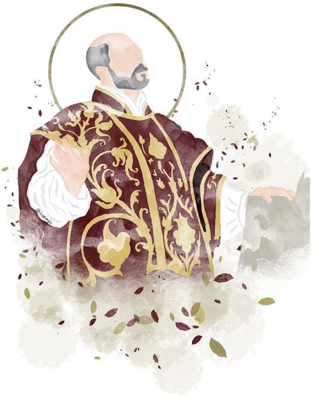 St Ignatius Of Loyola Art, Saint Ignatius Of Loyola, St Ignatius Of Loyola, St Ignatius, Jesus Christ Art, Catholic Art, Jesus Pictures, Sacred Art, Catholic Church