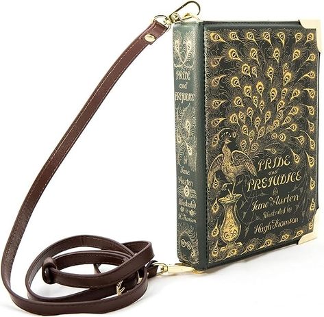 Pride and Prejudice Book Purse - Literary Gift for Book Lovers: Handbags: Amazon.com Book Handbag, Pride And Prejudice Book, Book Purse, Book Clutch, Room Items, Jane Austen Books, Well Read, Green Handbag, Literary Gifts