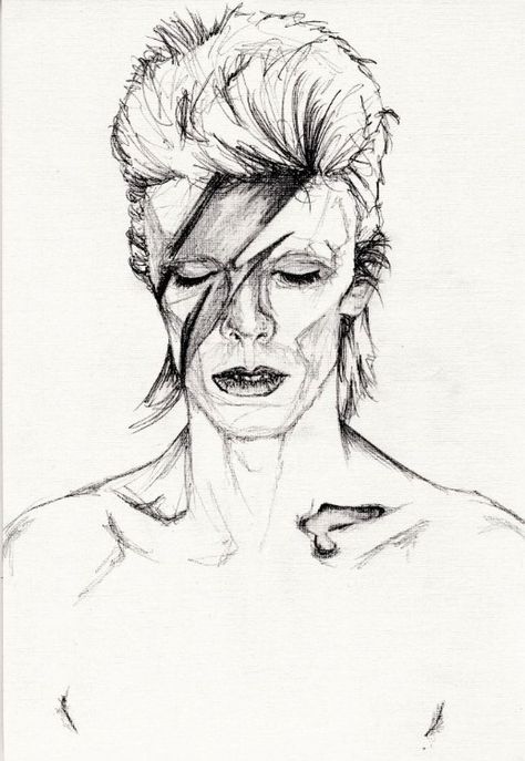 David Bowie Fan Art, David Bowie Tattoo, David Bowie Art, Bowie Art, Rock N Roll Art, Rennaissance Art, Cool Sketches, Sketchbook Inspiration, Realistic Drawings