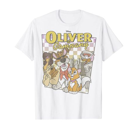 Oliver Company, Theme Park Outfits, Oliver And Company, Company Shirts, Cruise Outfits, Yellow Shirts, Cheap Shirts, Disney Tshirts, Disney Plus