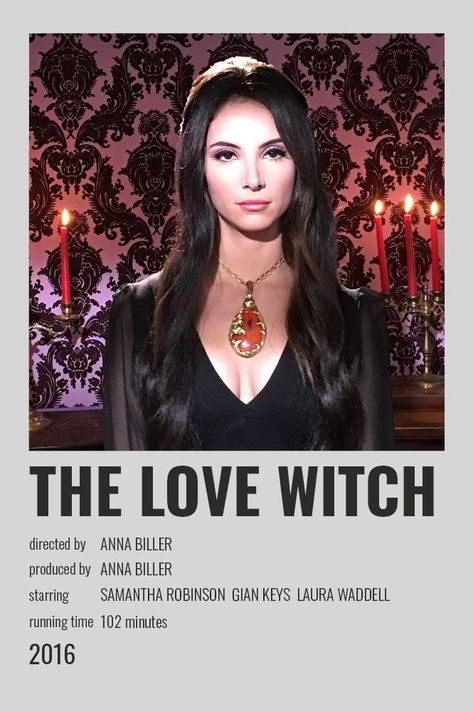 Dark Feminine Films, The Love Witch Movie Poster, Movie List Aesthetic, Witch Movies List, Dark Feminine Movies, The Love Witch Poster, Vampire Movies List, The Love Which, The Love Witch Movie