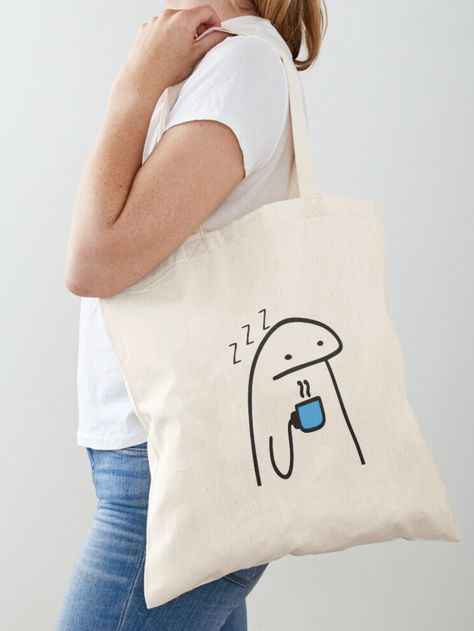 Toat Bags Painted, White Tote Bag Painting Ideas, Totebag Prints Ideas, Simple Tote Bag Design Paint, Tote Bag Drawing Ideas, Simple Tote Bag Design, Tote Bag Painting Ideas Easy, Easy Tote Bag Painting, Totebag Illustrations