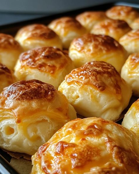 My family can't get enough of this!... - Casserole Kitchen Baked Cheese Buns, Recipes Using Can Cinnamon Rolls, Easy Cheese Buns, Recipes With Can Biscuits, Sally Lunn Bread Recipes, Crazy Dough For Everything, Recipes Using Frozen Bread Dough, Recipes Using Almonds, Bread Flour Uses