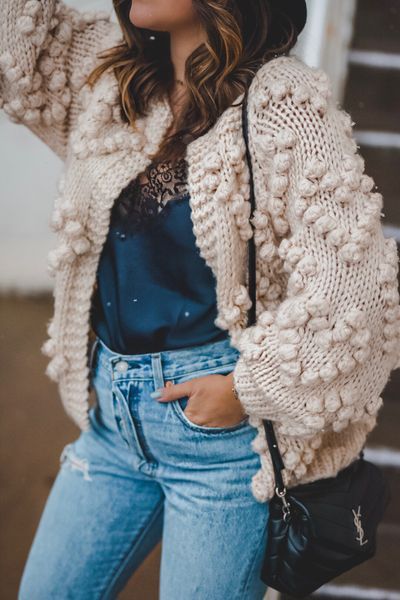 Cardigan Outfit Casual, Chunky Cardigan Outfit, Chunky Cardigan Pattern, Oversized Cardigan Outfit, Fall Hat Outfits, Knit Cardigan Outfit, Cardigan Fall Outfit, Street Style Fall Outfits, Cardigan Outfit