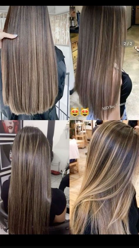 Highlights Brown Hair Balayage, Light Brunette Hair, Balayage Straight Hair, Rambut Brunette, Cotton Candy Hair, Black Hair Balayage, Brown Hair Looks, Trending Hair, Brown Hair Inspo