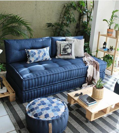 Printed Top Outfit, Floor Cushions Living Room, Design For House, Herringbone Laminate Flooring, Floor Seating Living Room, Top Outfit Ideas, Sofa Futon, Pattern Sofa, Diy Daybed