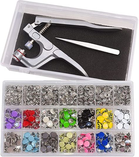 Stud Set, Sewing Tools, Sewing Accessories, Press Studs, Free Sewing, Metal Buttons, Pliers, Leather Craft, Diy Clothes