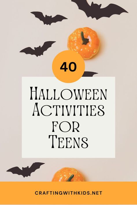 40 Fun Halloween Activities for Teens Indoor Halloween Activities, Halloween Activities For Adults, Halloween Activities For Teens, Halloween Bucket List, Fun Halloween Activities, Fun Halloween Games, Halloween Scavenger Hunt, Teen Halloween, Summer Schedule