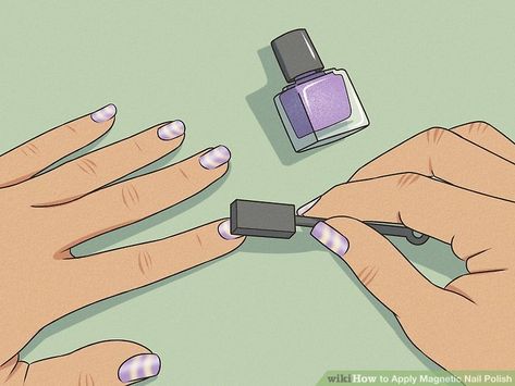 How to Apply Magnetic Nail Polish: 10 Steps (with Pictures) How To Magnetic Nail Polish, Magnetized Nails, How To Use Magnetic Nail Polish, Iron Filings, Magnetic Polish, Diy Magnets, Magnetic Nail Polish, Ten Nails, Velvet Nails