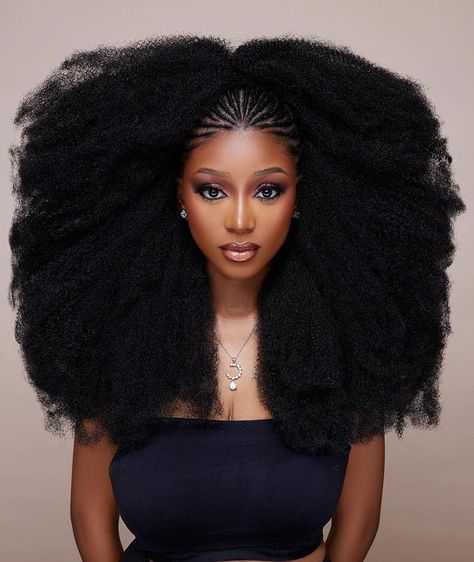 Kinking Hair Styles, Afro Wedding, Afro Wedding Hairstyles, Big Afro, Afro Wig, Braided Hairdo, Big Hair Dont Care, Quick Natural Hair Styles, Braided Styles