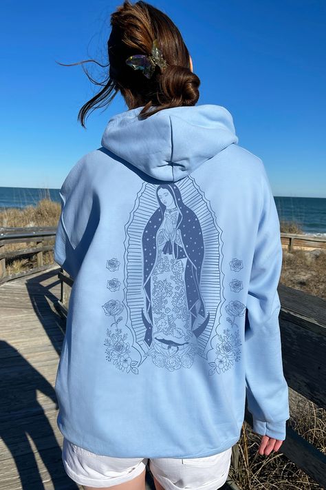 🌸Soft & super comfy "Our Lady of Guadalupe" hoodie 🌸 Catholic gifts, Catholic women's hoodies, Jesus Christ, Saint tees Catholic Outfits, Mass Outfit, Catholic Shirts, Catholic Clothing, Jesus Clothing, Catholic Shirt, Pug Shirt, Hospital Outfit, Our Lady Of Guadalupe