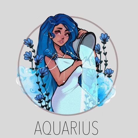 2,167 Likes, 84 Comments - ⭐️DTIYS ONGOING⭐️ (@madyaxx) on Instagram: “{shares and comments highly appreciated!💞} •AQUARIUS•AQUARIUS•AQUARIUS• Next lovely girl! I’m…” Aquarius Character Design, Water Bearer Art, Aesthetic Aquarius, Zodiac Witch, Egirl Art, About Aquarius, Aquarius Symbol, Stars Illustration, Aquarius Aesthetic