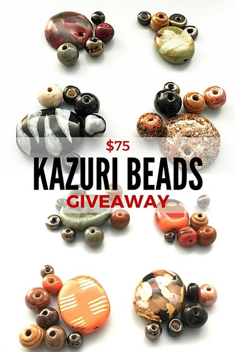 Kazuri West's $75 Kazuri Beads Giveaway ~ The Beading Gem's Journal | This giveaway is international. It ends in a week's time at 6 pm EST Monday, February 8 , 2016. Kazuri Beads, Giveaway Contest, Jewelry Tools, Jewelry Maker, Free Tutorial, Free Jewelry, Quilt Inspiration, Beaded Jewelry, Handmade Jewelry