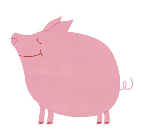 Illustrations November `16 on Behance Pig Graphic, Pig Tattoo, Folk Illustration, Pig Drawing, Pig Illustration, Funny Pigs, Pig Art, Year Of The Pig, Pink Cow