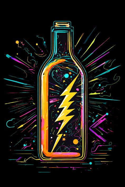 Lightning In A Bottle T-Shirt Lighting In A Bottle Tattoo, Lightning In A Bottle Tattoo, Lightning In A Bottle, Bottle Tattoo, Flash Art, T Shirts, Tattoos, T Shirt, Quick Saves