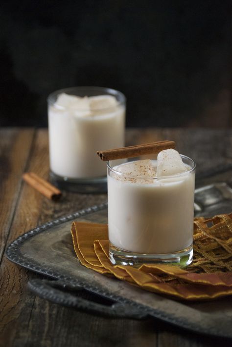 Boozy Homemade Horchata Cocktail | Relishing It Horchata Cocktail, Homemade Horchata, Horchata Recipe, Coconut Drinks, Delicious Cocktails, Cocktail Making, Classic Cocktails, Non Alcoholic, Cocktail Drinks