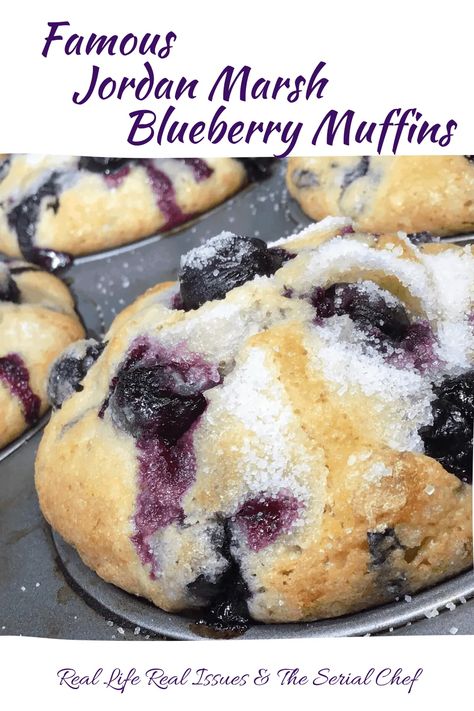 Jordan Marsh Blueberry Muffin Recipe, Jordan Marsh Blueberry Muffins, Blueberry Desserts Recipes, Blueberry Muffin Recipe, Best Blueberry Muffins, Bakery Style Muffins, Berry Muffins, Creamy Recipes, Blueberry Desserts