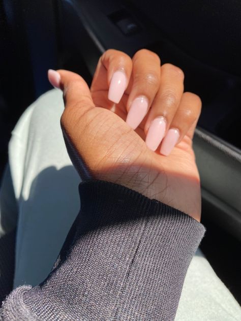 Pale Pink Acrylics, Pink Gel Extension Nails, Nude Light Pink Nails, Light Pink Spring Nails, Light Pink Acrylics, Baby Pink Nails Acrylic, Light Pink Acrylic Nails, Grad Nails, Prom 23