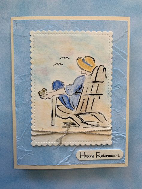 Retirement Watercolor Cards, Retirement Cards Handmade, Sketches Of People, Happy Retirement, Retirement Cards, Diy Watercolor Painting, Paint Cards, Diy Watercolor, Watercolor Cards