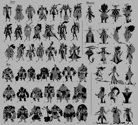 Character Thumbnails, Anthony Jones, Silhouette Sketch, Concept Art Character, Concept Art Drawing, Creature Concept Art, Creature Concept, First Week, 영감을 주는 캐릭터