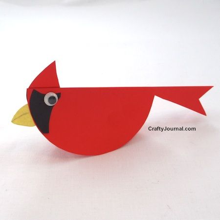 Fun Rockin' Cardinal for Kids by Crafty Journal Bird Crafts Preschool, 1st Grade Crafts, Family Literacy Night, January Art, Bird Craft, Winter Art Projects, Craft Kids, Cardinal Bird, Bird Crafts