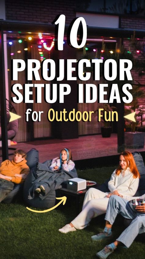 Transform your backyard into a cinematic paradise with our top 10 projector setup ideas for outdoor fun! From cozy seating arrangements for intimate couples' movie nights to lively birthday parties with a poolside flick, we've got you covered. Discover how to create the perfect outside movie night for kids, families, and friends with our innovative outdoor projector setups. Movie Night Outside Backyards, Outdoor Movie Night Ideas Backyards, Projector Setup Ideas, Outdoor Projector Ideas, Outside Movie Night, Outside Movie Night Party, Outside Movie Night Ideas, Outdoor Movie Night Party, Backyard Movie Night Party