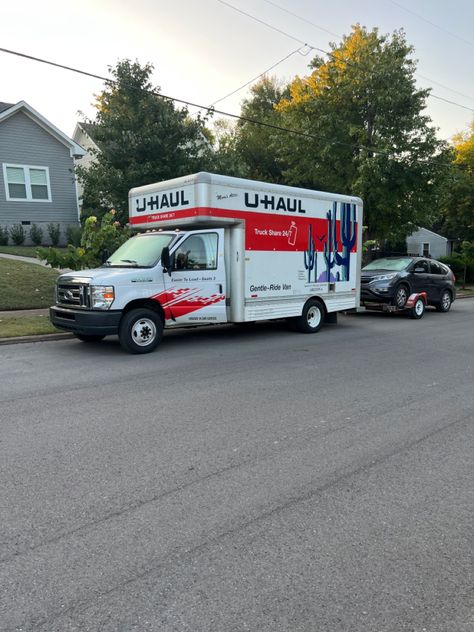 Uhaul Truck Aesthetic, Moving Across Country Aesthetic, Moving Truck Aesthetic, How To Pack A Moving Truck, Big Truck Aesthetic, Uhaul Truck, Bison Board, Truck Aesthetic, 5 Hours Of Sleep