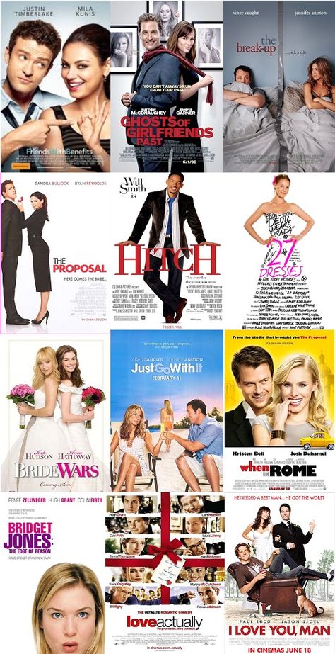 My favorite movies are definitely Rom-Coms. A good laugh and an entertaining story all in one. Movies To Watch Romance, Funny Movies To Watch, Poster Movie Film, Comedy Movies To Watch, Best Romance Movies, 90s Comedy Movies, Best Chick Flicks, Comedy Movies List, Classic Comedy Movies