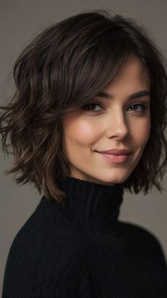 Short Hair, Don’t Care! 15 Trendy Haircuts for Women with Round Faces - Inspire Inlet Choppy Bob Round Face, Wavy Bob Round Face, Layer Haircut For Short Hair Round Face, Brunette Bob Round Face, French Bob For Thick Wavy Hair, Bob Round Face Thick Hair, French Bob Round Face, French Bob Haircut Round Face, Curly Bob Round Face Over 40