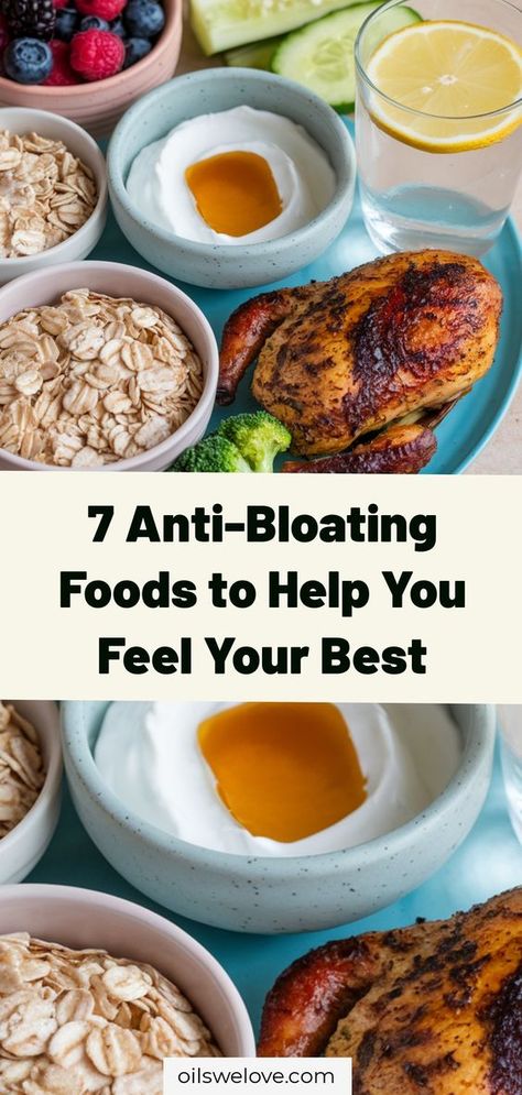 Anti-Bloating Foods: Discover 7 Foods to Beat the Bloat and Feel Your Best! #AntiBloating #HealthyEating #WellnessJourney Foods That Wont Make You Bloat, Foods To Decrease Bloat, Foods To Eat When Bloated, Foods To Reduce Bloat, Foods That Don’t Cause Bloat, De Bloat Foods, No Bloat Foods, Anti Bloat Recipes, Non Bloat Foods