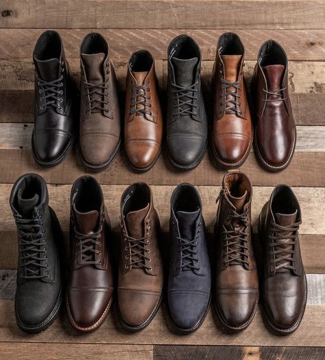 Mens Dress Shoes Guide, Leather Boots Outfit, Winter Shoe Trends, Best Boots For Men, Thursday Boot Company, Mens Lace Up Boots, Dress Leather Boots, Boots Outfit Men, Mens Dress Boots