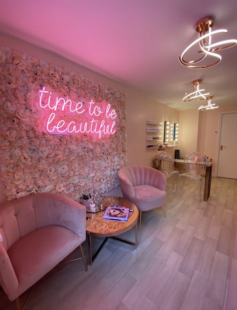 Luxury Salon, Omorfia in Wotton-Under-Edge, Gloucestershire Neon Sign, Nail Salon, I Hope, Neon, Wall, Pink, Beauty