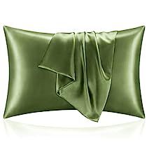 Satin Pillow Case, Green Pillow Cases, Silk Pillowcase Hair, Silk Pillow Cover, Satin Pillow, Satin Bedding, Satin Pillowcase, King Pillows, Green Pillows