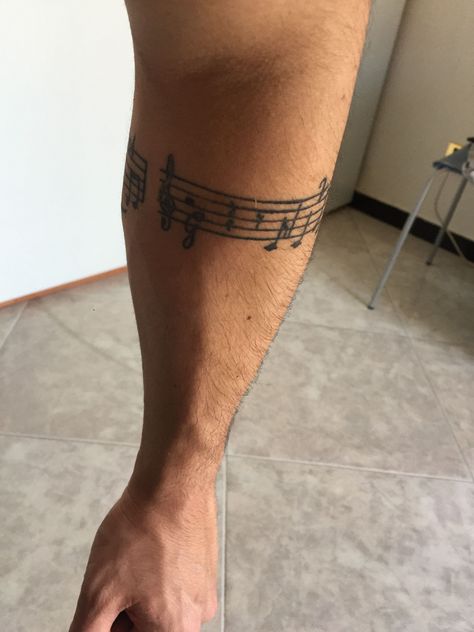 Sleeve Tattoos For Guys Music, Music Bar Tattoo, Music Measure Tattoo, Musician Tattoo Ideas Men, Musician Tattoo Ideas, Arm Tattoos Music, Music Tattoo Designs Men, Love Music Tattoo, Polka Tattoo Designs