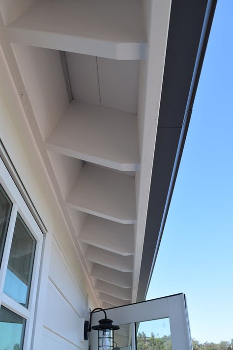 230 soffit with lookouts - WindsorONE Shed Soffit Ideas, Porch Soffit Ideas, Exterior Soffit Ideas, Modern Soffit, Wood Soffit Exterior, Soffit Ideas Exterior, Soffit Exterior, House Eaves, Soffit Ideas