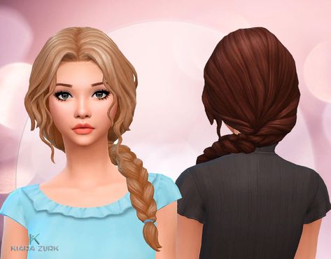 Alice Side Braid - The Sims 4 Create a Sim - CurseForge Tan Skin Blonde Hair, 4 Braids, Side Braid Hairstyles, Sims 4 Mm Cc, Braid Hairstyle, Braids Hairstyles Pictures, Sims Hair, Mens Braids, Mens Braids Hairstyles