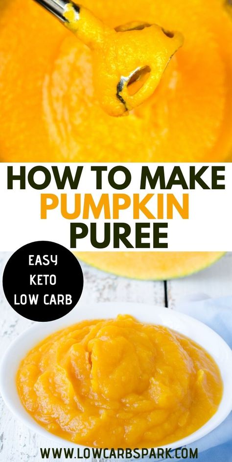 Learn how to roast pumpkin at home to use in many delicious recipes or make a perfectly smooth pumpkin puree for some incredibly tasty pumpkin desserts. This recipe is easy to follow, making pumpkin a versatile ingredient for either a wonderful side dish or sweet desserts. #pumpkin #puree #homemade #recipe via @lowcarbspark Healthy Holiday Baking, Fresh Pumpkin Puree, Make Pumpkin Puree, Desserts Pumpkin, Healthy Holiday Treats, Roast Pumpkin Soup, Clean Eating Guide, Pumpkin Recipes Healthy, Vegan Keto Recipes