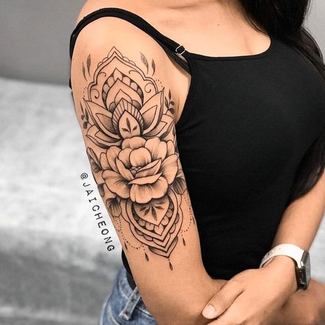 Mandala Arm, Manga Images, Clavicle Tattoo, Medium Tattoos, Arm Sleeve Tattoos For Women, Cool Arm Tattoos, Flower Tattoo Arm, Skeleton Hand Tattoo, Floral Tattoo Sleeve