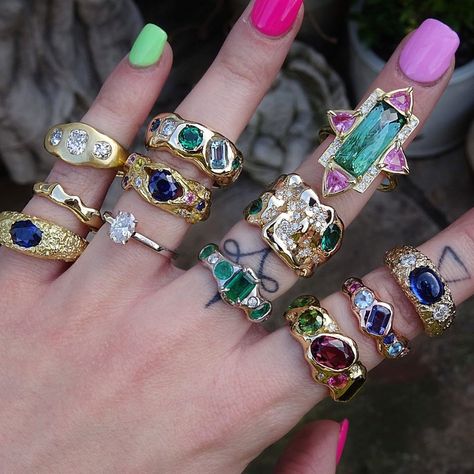 Susannah King’s Instagram photo: “Engagement rings, art rings, rings for joy, rings for celebration, rings for convenience, rings for love. Rings can mean so much, and…” Art Rings, Photo Engagement, Love Rings, King Ring, Cute Ear Piercings, Art Ring, Rings Rings, Classy Jewelry, Fancy Jewellery