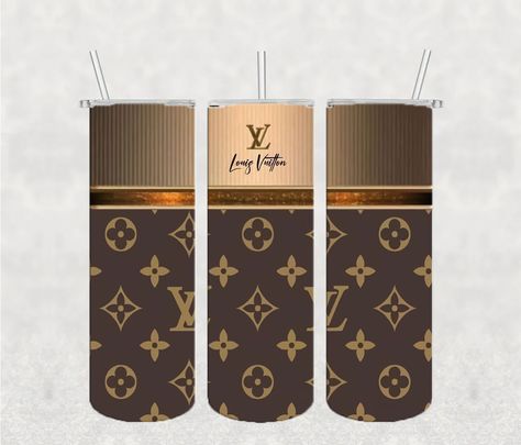 Louis Vuitton Tumbler, Event Table Settings, Louis Vuitton Pattern, Pub Sheds, Sublimation Ideas Projects Inspiration, Diy Event, Custom Cups, Store Coupons, Fashion Logo