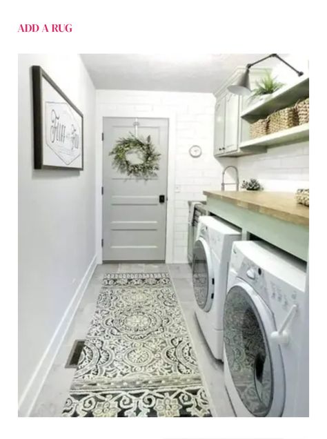 Galley Laundry Room Ideas, Galley Laundry Room, Galley Laundry, Laundry Basket Holder, Bathroom Laundry Room, Farmhouse Laundry Room, Laundry Essentials, Laundry Room Ideas, Rattan Shades