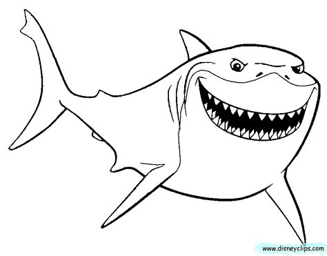 Finding Nemo Coloring Pages Bruce | colouring in pictures ... Finding Nemo Coloring Sheets, Bruce Finding Nemo, Sea Drawings, Nemo Bruce, Shark Food, Finding Nemo Coloring Pages, Finding Nemo Movie, Finding Nemo Characters, Nemo Coloring Pages