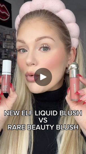 Rare Beauty Liquid Blush, Blush Tutorial, Rare Beauty Liquid, Blush Tips, Elf Blush, E.l.f. Cosmetics, Best Drugstore Makeup, Face Makeup Tips, Liquid Blush