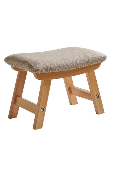 Multi-Use Wooden Stool: Footstools are perfect for sitting or resting your feet. It helps keep the foot elevated, relieves pressure on the ankle, and prevents swelling. Wooden Footstool, Kitchen Natural, Stool Ottoman, Living Room And Kitchen, Chair Stool, Wooden Stool, Beige Cushions, Foot Stool, Wooden Stools