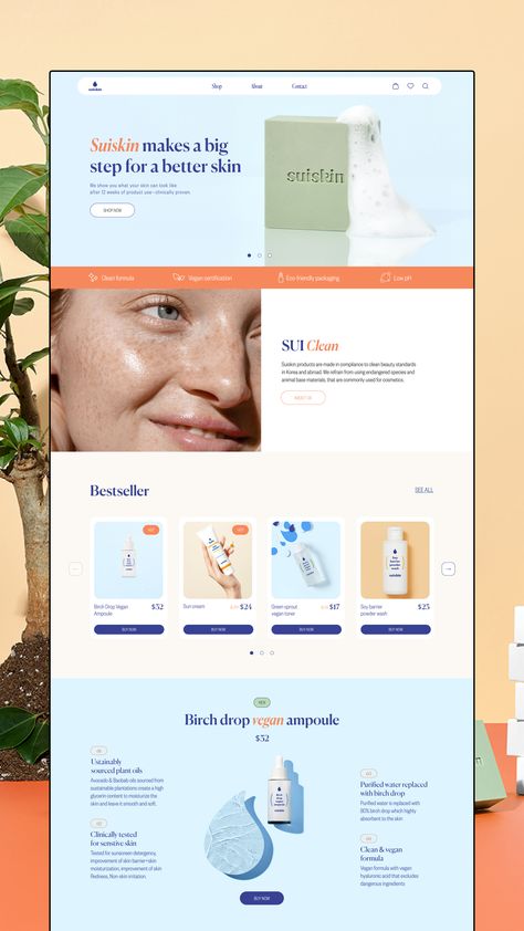 shopify, e-commerce, y.studio, webdesign, colorful website, cosmetics brand Subscription Page Design, Website Product Page, Product Page Design, Colorful Website Design, Korean Word, Colorful Website, Shopify Website Design, Shopify Website, Korean Cosmetics